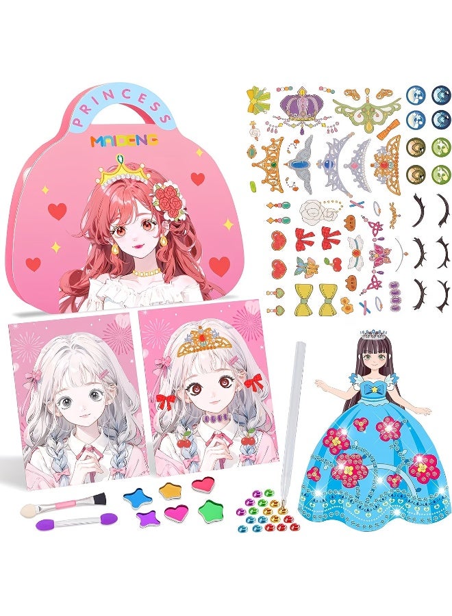 كابسترو مجموعة مكياج الأميرة للعب التخيلي - حقيبة تخزين مستحضرات التجميل مع إكسسوارات للعب الأدوار والتظاهر | نشاط إبداعي للأطفال بعيدًا عن الشاشات. - Image 1